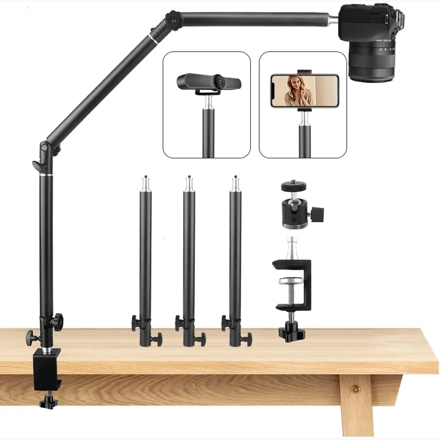 JEBUTU Overhead Desk Mount used in the Noble Knows creator setup