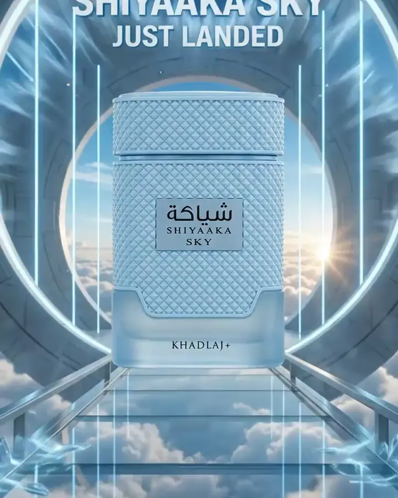 Shiyaaka Sky fragrance product presentation