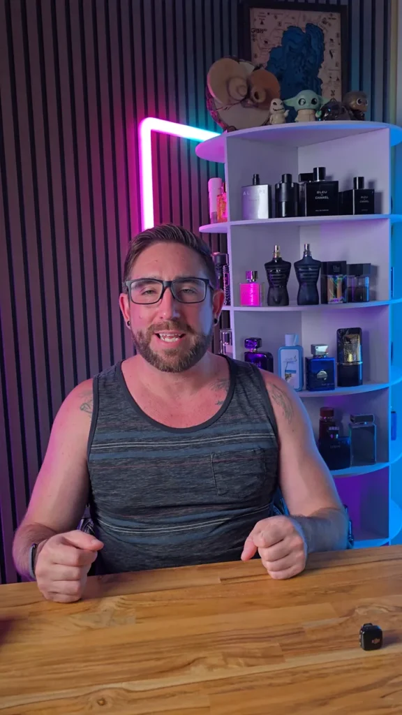 Loren Noble speaking on camera in his product studio